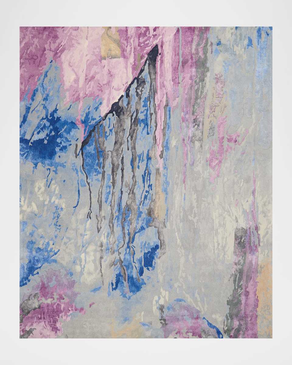 Prismatic Grey/Multicolor Hand-Tufted Rug, 4' x 6'